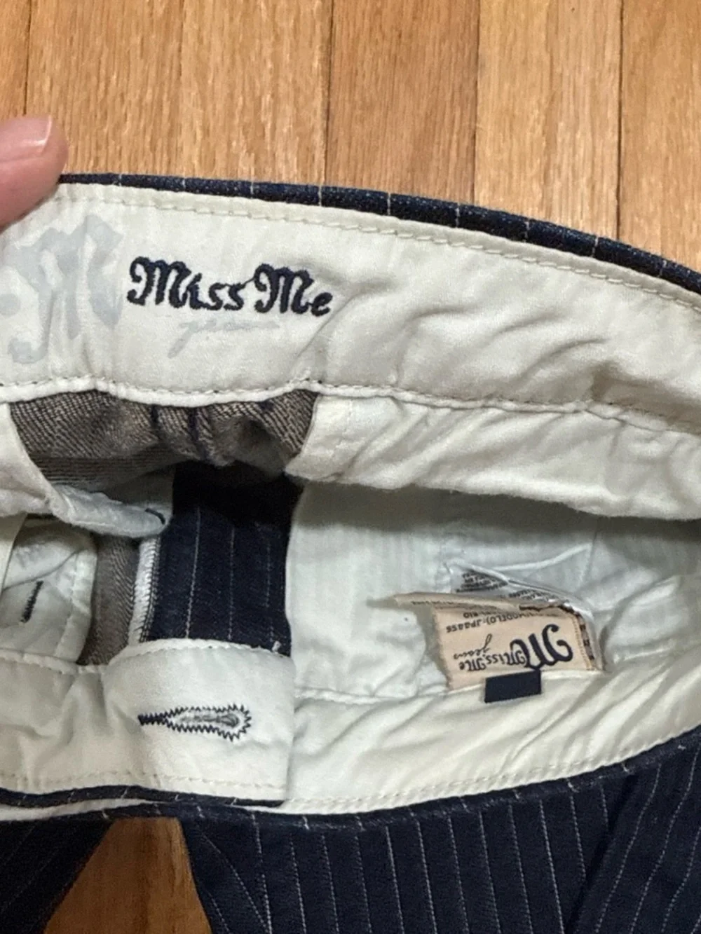 Miss Me Navy Pinstripe Corduroy Pants
